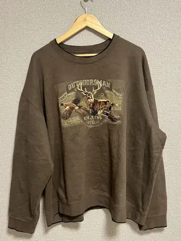 맨투맨 트레이닝복 구제 의류 빈티지 자수 사슴 애니멀 90s
