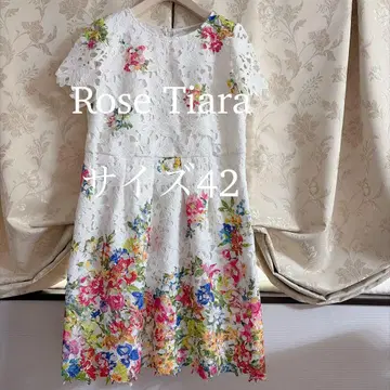 새상품급 빅 사이즈 로즈 티아라 전체 레이스 꽃 원피스