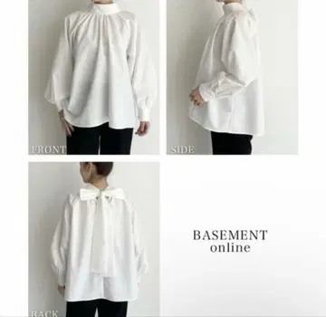 basement online 보타이 블라우스 리본