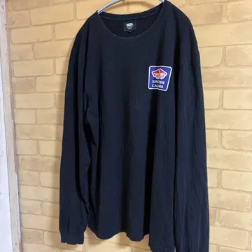 VANS 블랙 긴팔 티셔츠 L