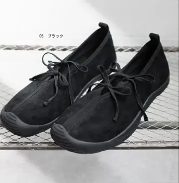 블랙 플랫슈즈 리본 포함