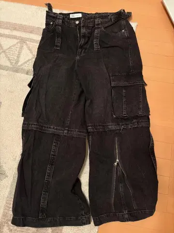 zara 탈부착 데님 카고