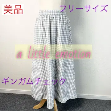 c672 a little amotion 롱 스커트 깅엄 체크 F