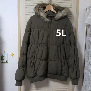 5L 올리브 그린 퀼팅 점퍼