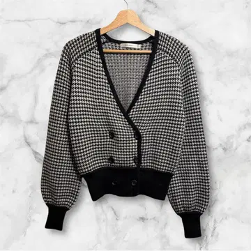 MOUSSY 마우지 하운드투스 숏 기장 가디건 블랙
