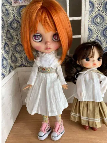 새상품 네오 브라이스 아이시 인형 사이즈 가발 캐럿 브라운 밥