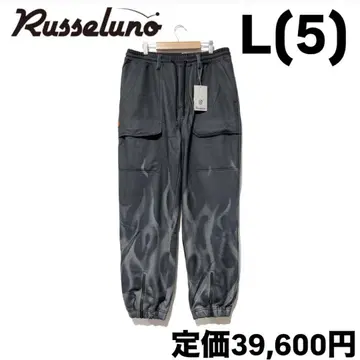 새상품 러셀노 파이어 패턴 맨투맨 팬츠 블랙 L 5