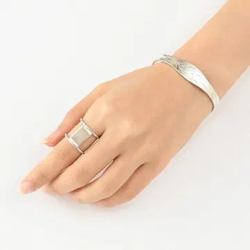 agete 아가트 silver k10 밀키 아쿠아 마린 반지