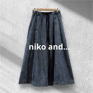 [ niko and - ] 니코앤드 데님 플레어 스커트 모듬 스커트