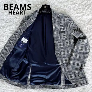 [빔즈하트] MOON사 원단 트위드 자켓 그레이 계열 M 사이즈 단회전