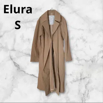 엘르 Elura 베이지 A 라인 트렌치코트 S