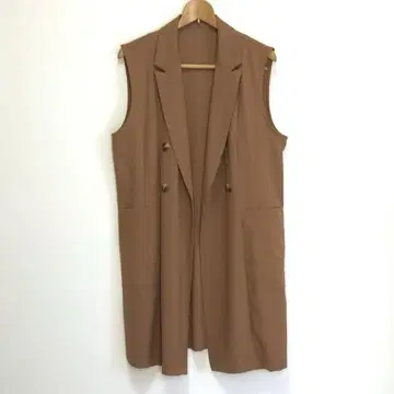 미사용 새상품 루카 레이디 랙 루카 더블 버튼 베스트 베스트 롱 기장