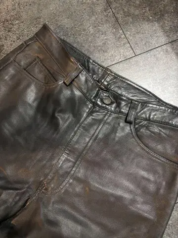 가죽 팬츠 블랙 양가죽