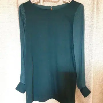 샵 채널 소매 플리츠 티셔츠 긴팔 M blanchir noir