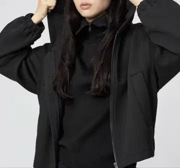 유니클로 U 맨투맨 풀 집업 후드티 XXL 블랙