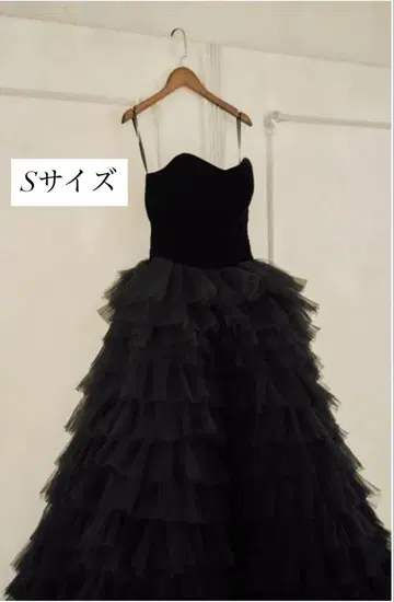 드레스 프로덕션 벨로아 튤 티어드 드레스 (W302BK)