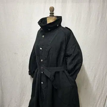 프랑스군 M35 모터 사이클 코트 후염 블랙 데드스탁