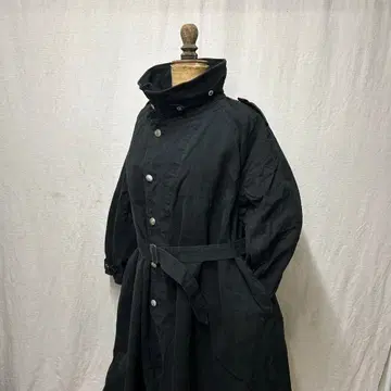 프랑스군 M35 모터 사이클 코트 후염 블랙 데드스탁