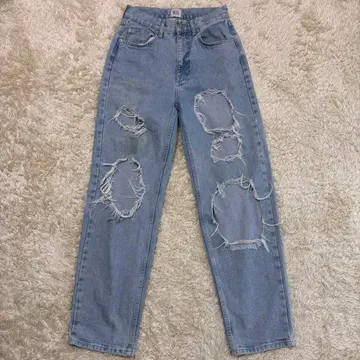 BDG 어반 아웃피터스 인디고 W27 하이라이즈 배기 데님