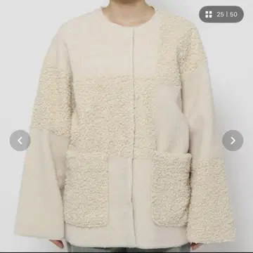로리즈팜 리버서블 패치워크 블루종