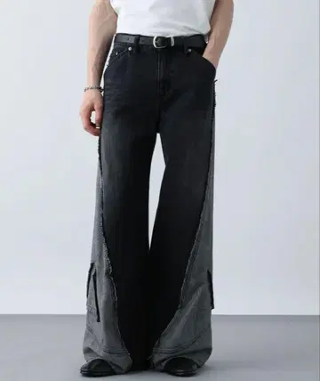 3D 최고 구축 데님 팬츠