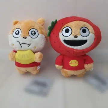아기 쥐와 과일 파인애플 딸기 봉제 인형 마스코트