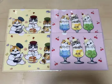 mofusand 카페 클리어 파일 4점 세트