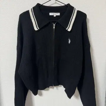 U.S. POLO ASSN x PUBLUX 옷깃 라인 드라이버 니트