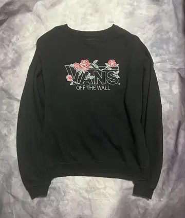 VANS 장미 장미 자수 맨투맨 M