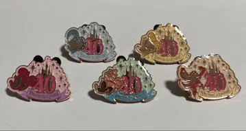 디즈니랜드 40주년 핀 배지 5개 세트