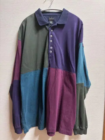 90s used 크레이지 패턴 피케 셔츠