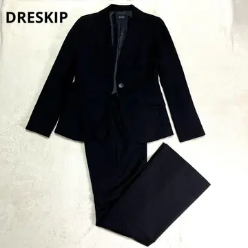 새상품급 [DRESKIP] 수트 셋업 플레어 팬츠 블랙