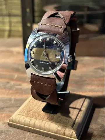 [ TIMEX ] 수동 와인딩 작동 양호 레어 제브라 다이얼 새상품급