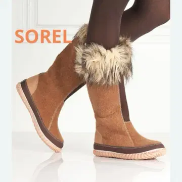 SOREL 티볼리 2 부츠 23cm 경량 퍼 포함 새상품급 레어