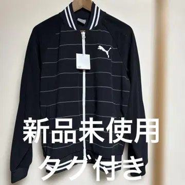PUMA 블랙 스트라이프 저지 L 사이즈