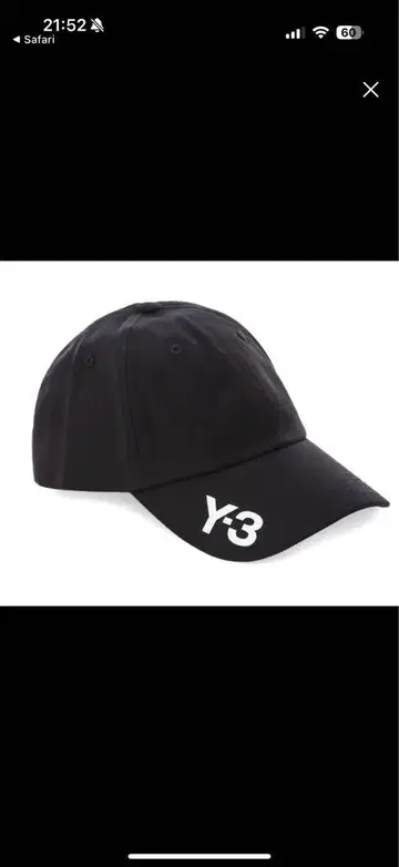 Y-3 블랙 캡