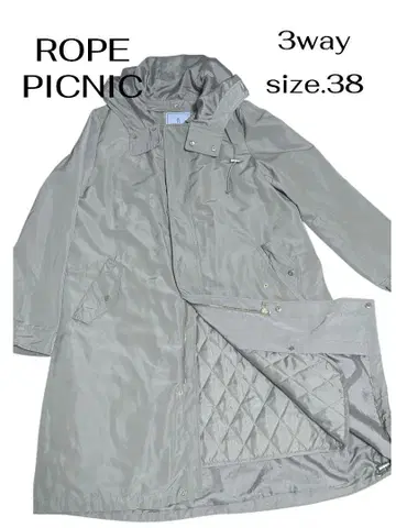 ROPE PICNIC 3way 모즈 코트 카키 38 사이즈 탈부착 가능