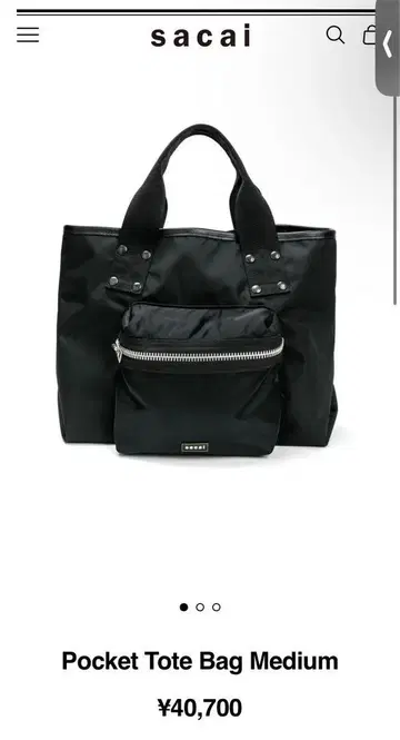 sacai 포켓 토트 백 미디엄