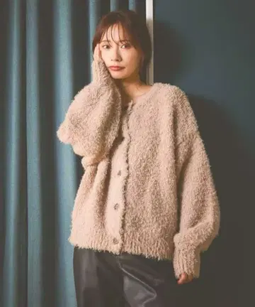 2WAY 라메 샤기 가디건 미스티우먼