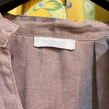 fog linen work 핑크 튜닉 7부 소매