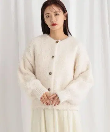 2WAY 라메 샤기 가디건 미스티우먼