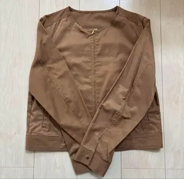새상품 비스 노카라 자켓 브라운 L 정가 3980엔+세금