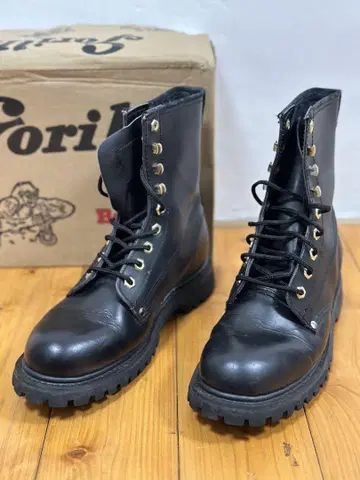 워크 부츠 고릴라 블랙 가죽 신발 데드스탁 가죽 레이스업