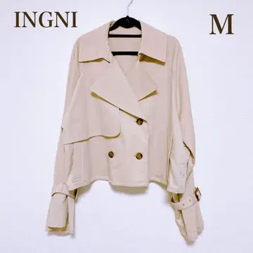 INGNI 라이트 베이지 숏 기장 트렌치코트 M