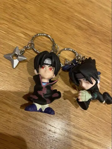 나루토 트윈 키링 2단 스트랩 마스코트 피규어 이타치 아카츠키