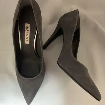 DIANA 스웨이드 스틸레토 펌프스 그레이 23.5cm