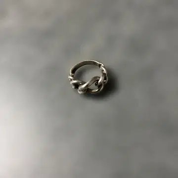 l'oro 초기 실버 반지