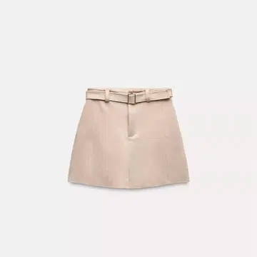 ZARA 페이크 스웨이드 벨트 스커트