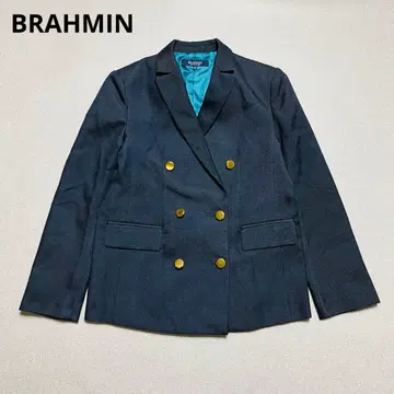 BRAHMIN 더블 버튼 테일러드 자켓 골드 버튼 네이비
