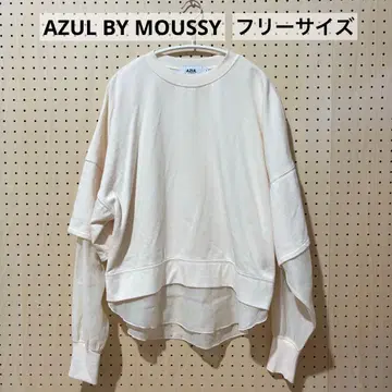 시착만 한 미사용 [AZUL by moussy] 시어 레이어드 상의